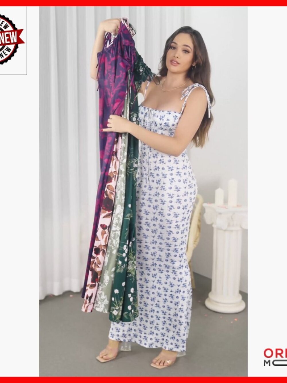 Floral Maxi Dress Spaghetti Strap Bodycon Wedding Guest Summer - Picture 6 of 7